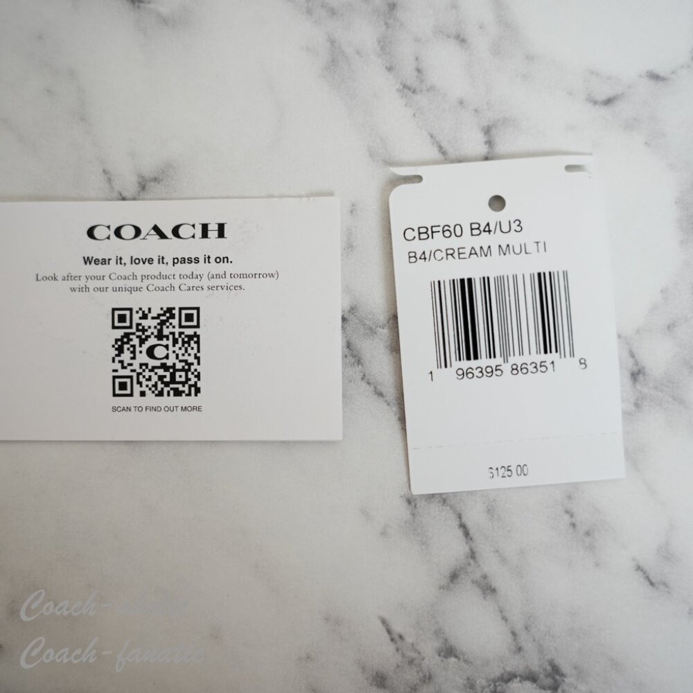 Coach CBF60 Essential Card Holder Wallet In Colorblock Brass/Cream Multi NWT - Picture 12 of 13